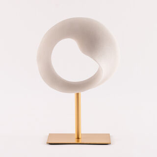 هومز قطعة ديكور ريزن بيزا 20*9.7*30سم، أبيض وذهبي