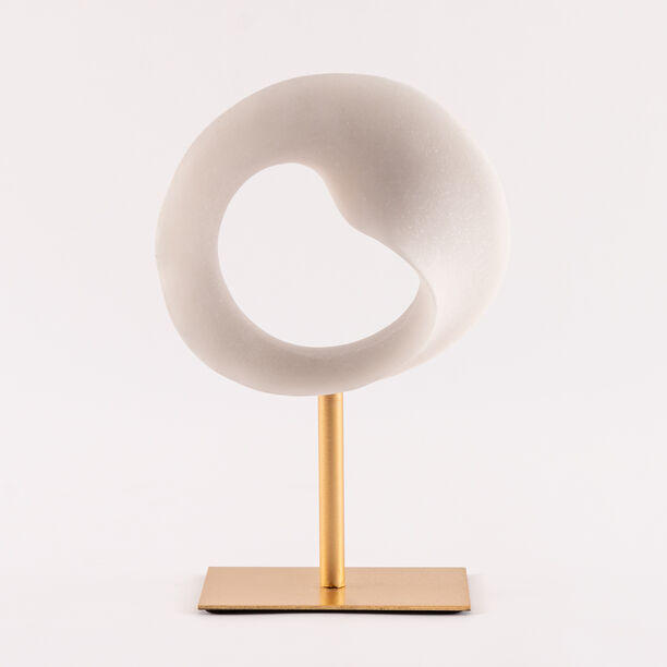 Homez resin pisa decorative sculpture 20*9.7*30cm, white and gold image number 1