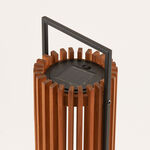 Homez wood solar lantern, brown 15.5*13.5*50 cm image number 1