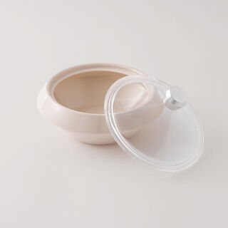 Dallaty date bowl porcelain beige color