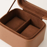 هومز صندوق ساعات جلد بقسمين 12*8*9سم، بني image number 3