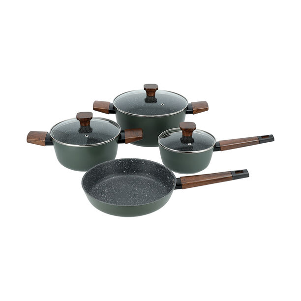 Alberto 7 Piece Forged Aluminum Cookware Set Green (20/24 16Sp 24Fp) image number 2