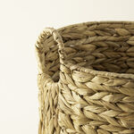 Homez Water Hyacinth And Rattan Storage Basket 35*35*35Cm, Beige image number 2