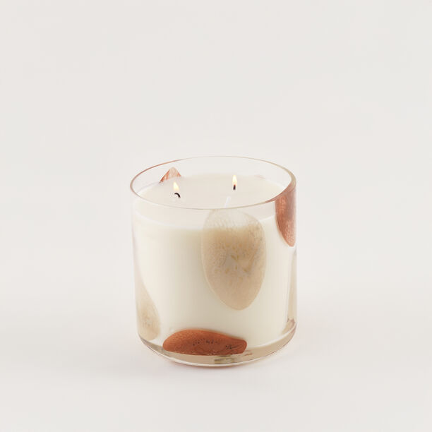 Homez glass coral scented candle, Oud minerale 1000G image number 1