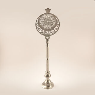 Homez Metal Ramadan Decorative With An Ornate Arabic Design, Silver 77*20*11.5Cm