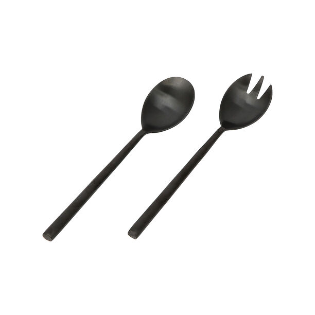 Abundance 2 Pcs Salad Set Matt Chrom Color image number 2
