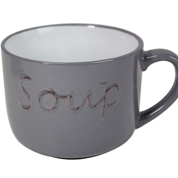 Soup Mugs Set 4Pcs Mix Colors image number 2