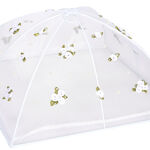 Chef Classics Fold Able White Food Cover With Roses image number 2