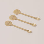 دلتي طقم ملاعق شاي معدن 6 قطع، ذهبي image number 1