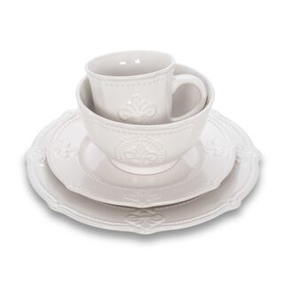 La Mesa Dinner Set 16 Pieces White 