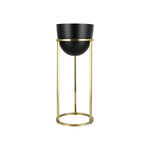 Planter Black On Gold Stand image number 0