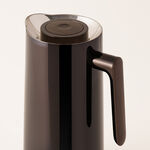 Dallaty 1L Black Steel Thermos With Wooden Handle image number 2