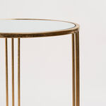 Side Table Set Of 2 Gold With Mirror Top Big image number 3