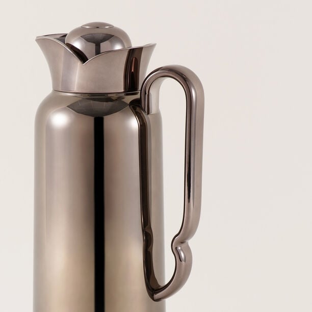 Dallaty Stainless Steel Dallah Thermos, Black, 1L image number 4
