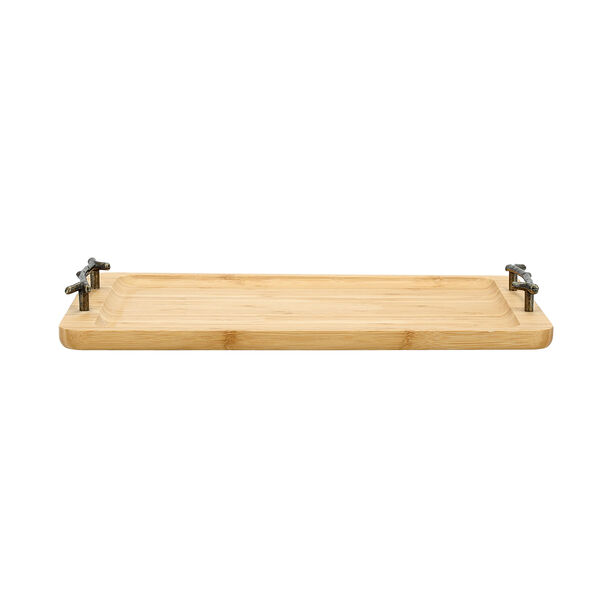 Bamboo Tray With Woody Handles image number 0