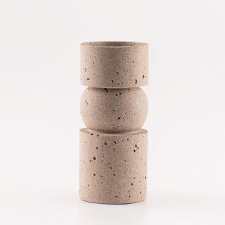 Huda Vase 9.4x9.4x21.5cm Dark Grey