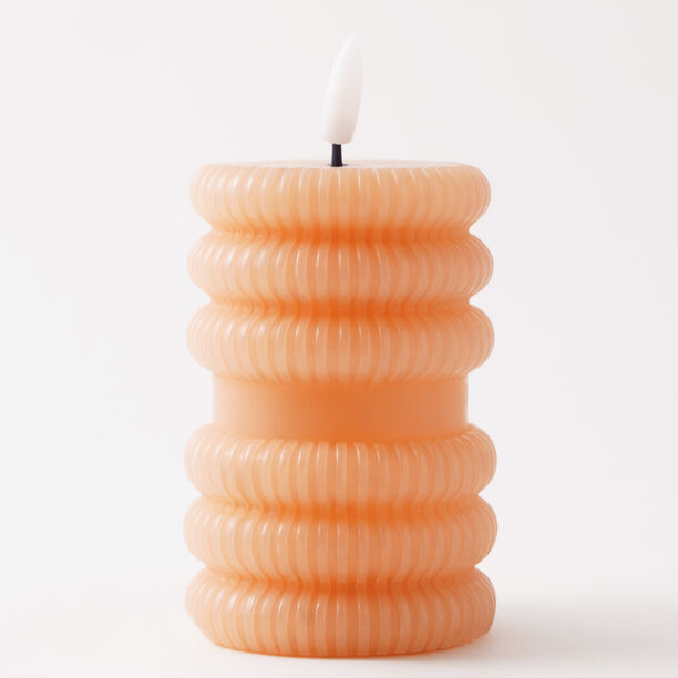 Homez candle piller embossed pattern 7*10.5cm soy wax, orange image number 0