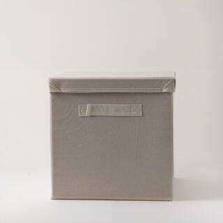 Homez Clothes Organizer Storage Box Polyester, Beige 34*34*25Cm