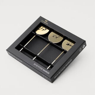 La Mesa Food Stand Set, Shiny Champagne Gold, 4 Pieces