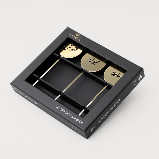 La Mesa Food Stand Set, Shiny Champagne Gold, 4 Pieces image number 4