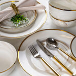 La Mesa 18 Pcs Porcelain Dinner Set Serve 6 Honey image number 8