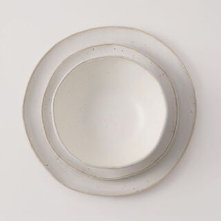 La Mesa 12Pcs Porcelain Dinner Set, Grey