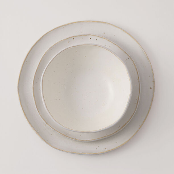 La Mesa 12Pcs Porcelain Dinner Set, Grey image number 1