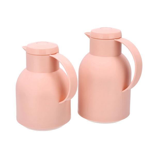 2Pcs Plastic Vacuum Flask Sampa Pink image number 1
