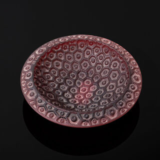 Ashtray Glass Violet With Frosted Finish 190X190X43 Mm