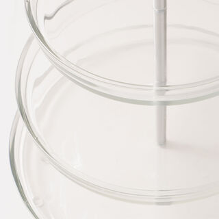 Borgonovo 3tier cake transparent stand 22 cm, 27 cm, and 32 cm