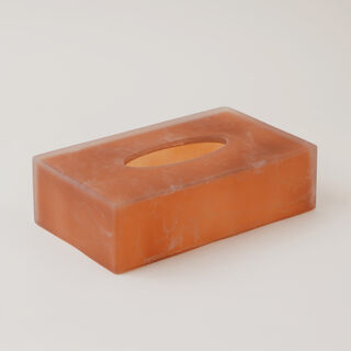 Homez clear polyresin tissue box, brown22*12.2*5.2cm