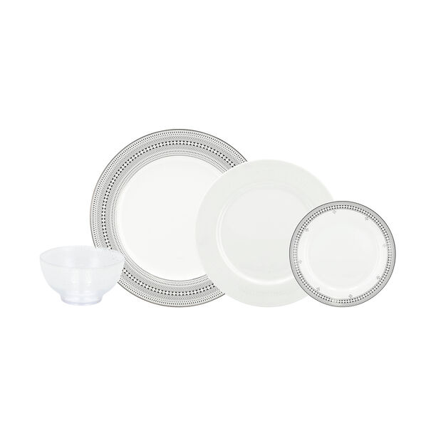 La Mesa white porcelain 16 pc dinner set image number 7