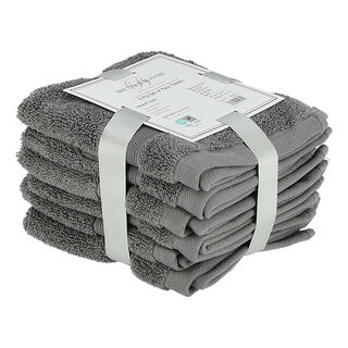 Boutique Blanche Grey 6 Piece Ultra Soft Face Towel Set 33*33 Cm