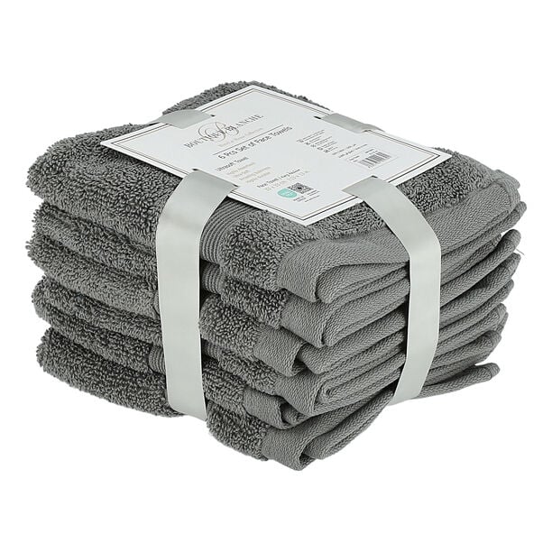 Boutique Blanche Grey 6 Piece Ultra Soft Face Towel Set 33*33 Cm image number 0