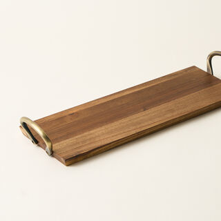 دلتي صينيه تقديم خشبيه بشكل مستطيل بحجم 48.7*15.2*5.8 سم