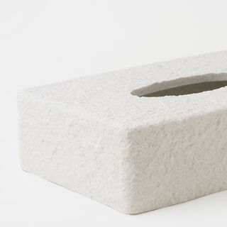 Homez polyresin tissue box, off white 22*12.2*5.2cm