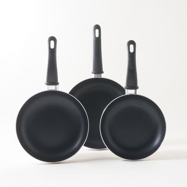 Alberto 3pcs aluminum frypan set, black image number 1