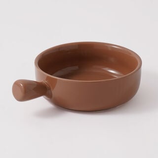 Alberto ceramic baking pan with handle 6" 650ml, brown