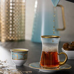 18Pcs Arabic Tea Set Dore Design image number 0