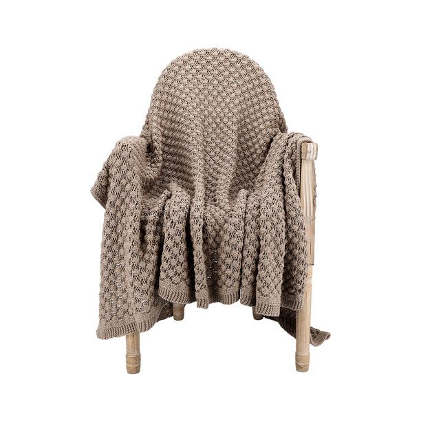 100% Cotton Knitted Throw image number 2