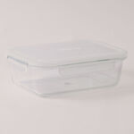 Alberto glass rectangular food container 1000ml with lid vent image number 0