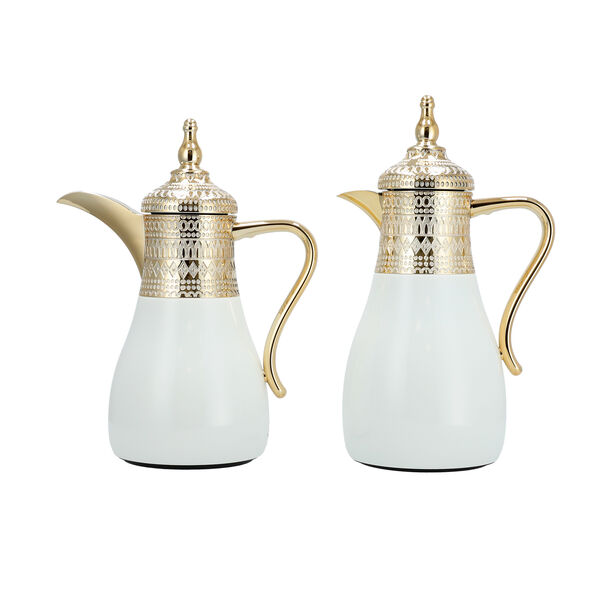 Dallaty set of 2 gold steel vacuum flask image number 1