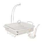 La Mesa Square Food Warmer With Hanger Silver 14" image number 0