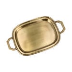 Rectanular Tray Steel Ancient Gold 42*26*2.5Cm image number 0