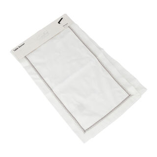 Cynthia Runner 40X140 Cm Beige Embrodery Edge