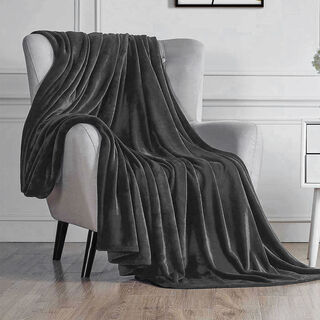 Cottage micro flannel blanket silver 220*240 cm