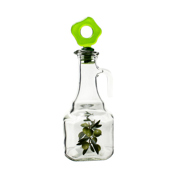 Herevin Glass Square Oil Bottle V:275Ml Assorted Colors image number 0