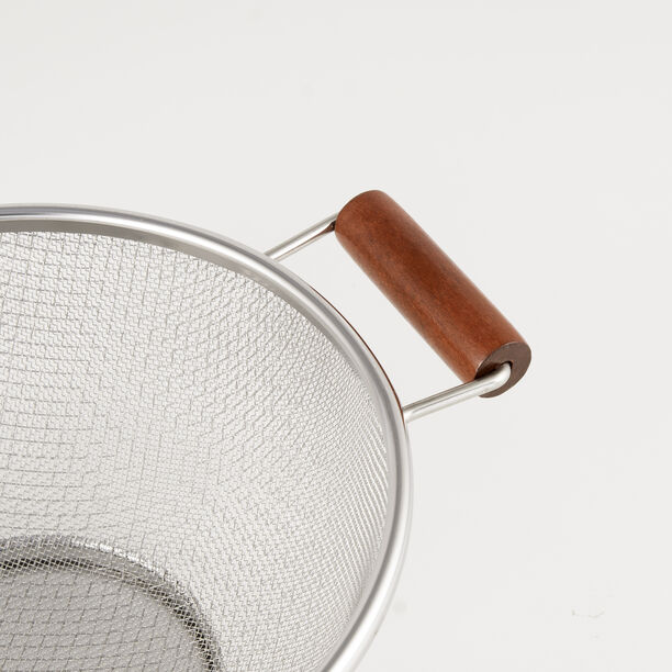 Alberto Stainless Steel Strainer With Wooden Handles 42.5*40.5*21.55Cm image number 1