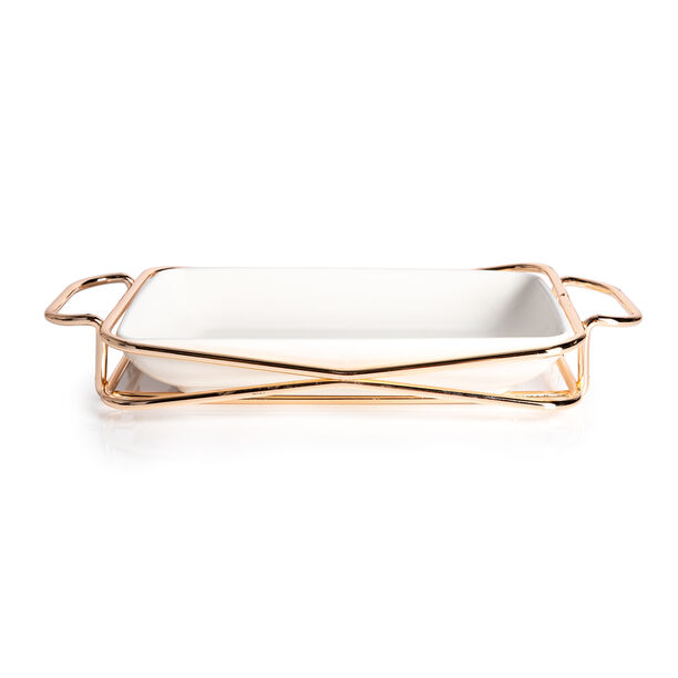 Square Plate With Stand Silver image number 2