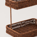 هومز سلة بلاستيكية صناعية، بني 28*19.5*26سم image number 1